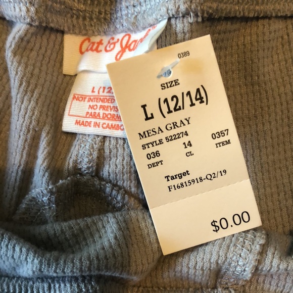 Pair size Large 12/14 NWT Cat & jack Mesa Gray - Picture 3 of 3